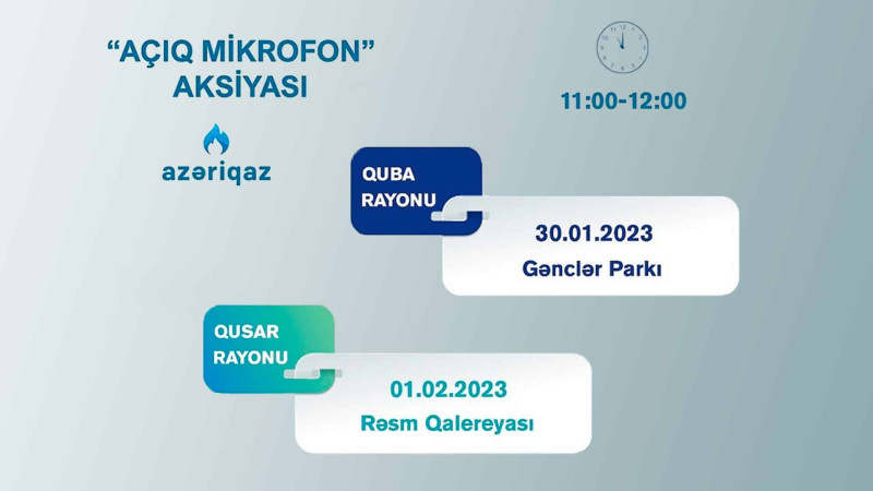 Şimal bölgəsi: 4 rayonda “Açıq mikrofon” aksiyası keçiriləcək