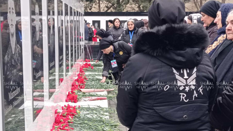 Xaçmaz: Qanlı 20 Yanvar faciəsinin 33-cü ildönümü ilə əlaqədar Şəhidlər xiyabanı ziyarət edilib