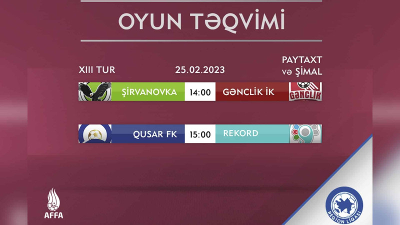 Şimal və Bakı futbol komandaları matç keçirəcəklər