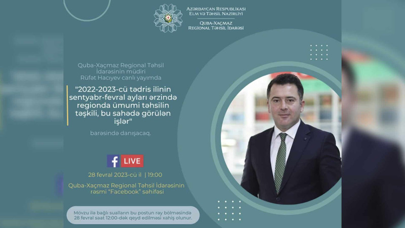 Şimal: təhsil idarəsinin rəhbərliyi canlı yayımda çıxış edəcək
