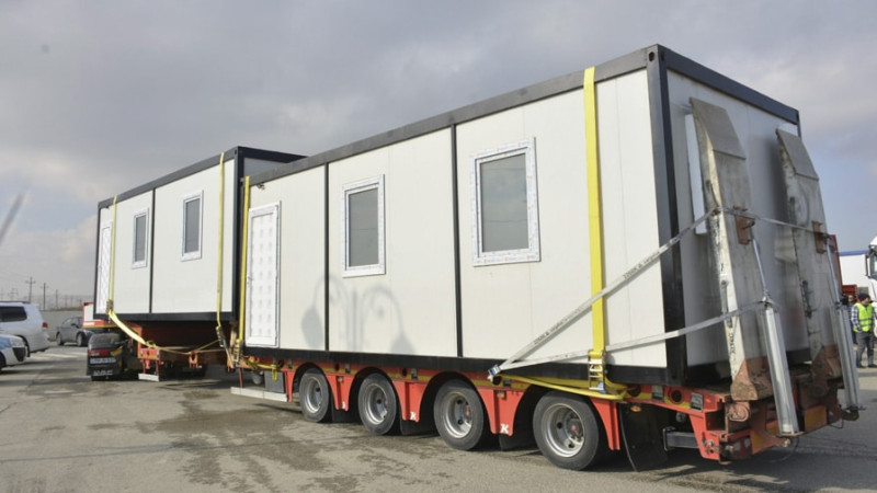 Xaçmazdan Türkiyəyə 5 modul tipli ev göndərilib