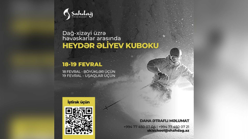 “Şahdağ Turizm Mərkəzi”ndə dağ xizəyi üzrə həvəskarlar arasında yarış keçiriləcək