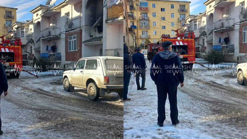 Quba: əlillər binasının yaxınlığında yerləşən binada yanğın baş verib