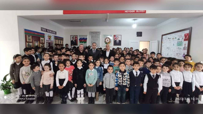 Xaçmaz: Avropa çempionları məktəblilərlə görüşüblər