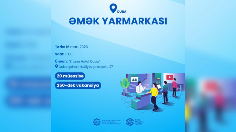 Qubada əmək yarmarkası təşkil olunacaq