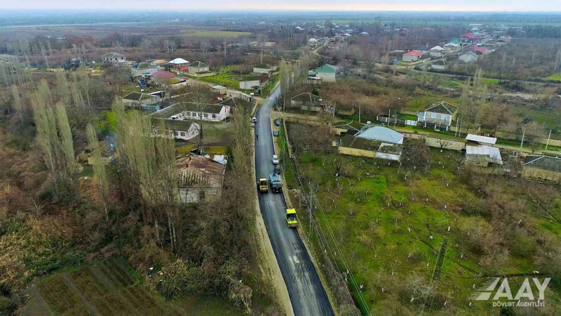Xaçmaz: 10 yaşayış məntəqəsinin yolu yenidən qurulur