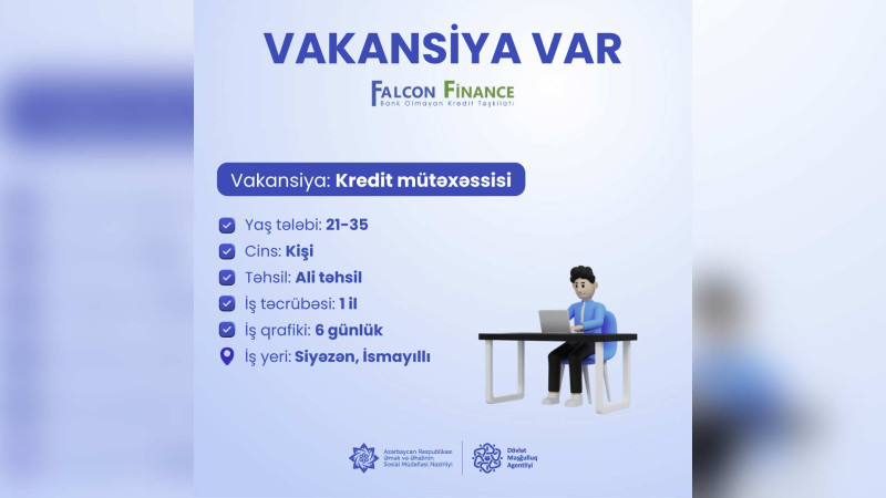 DMA: İsmayıllıda vakansiya var