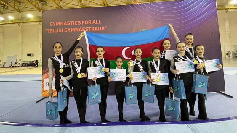 İsmayıllı gimnastları Gürcüstanda 1-ci yer qazanıblar