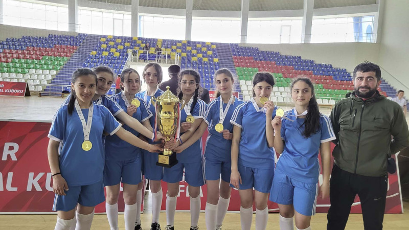 Qusar: Hil kənd tam orta məktəbinin komandası “Qızlar Futzal Kuboku”nun qalibi olub