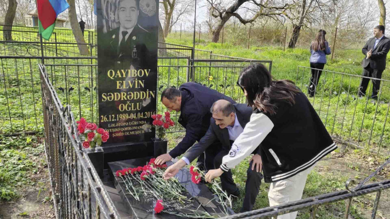 Xaçmazlı gənclər Aprel döyüşləri şəhidlərini yad ediblər