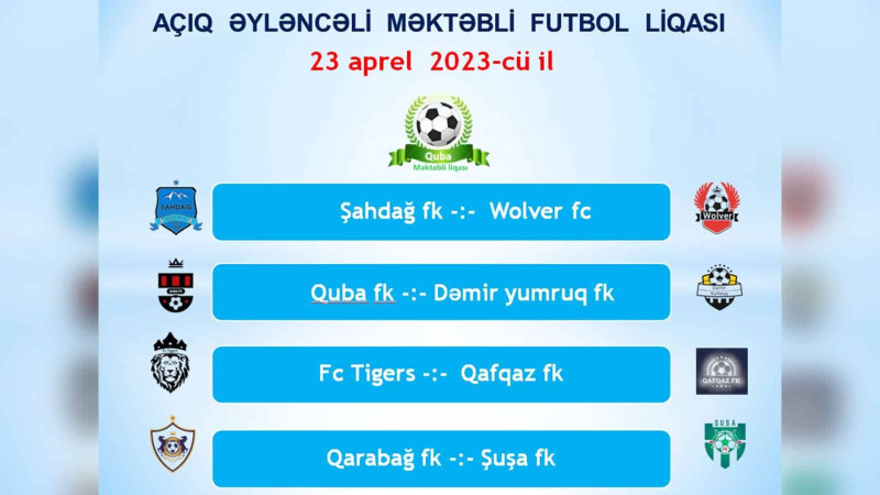 Məktəbli Futbol Liqasının növbəti turu keçiriləcək