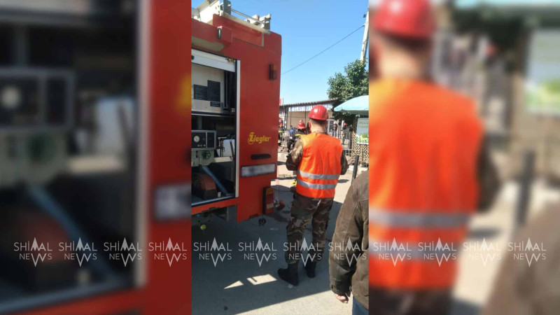 Quba bazarın qarşısında transformator alışıb - VİDEO
