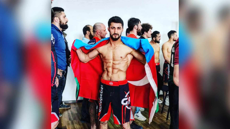 Erməni idmançısı Qubadan olan döyüşçünün altında çökdü – VİDEO