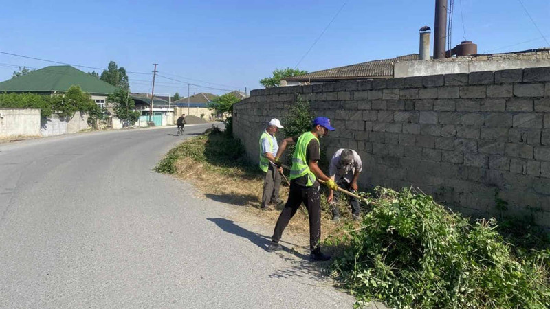 İƏD: Xaçmazda abadlıq işləri davam edir