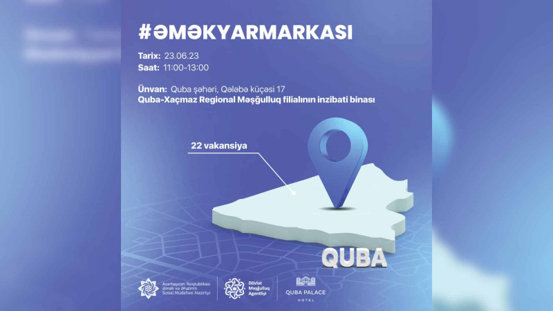 Qubada növbəti əmək yarmarkası təşkil ediləcək