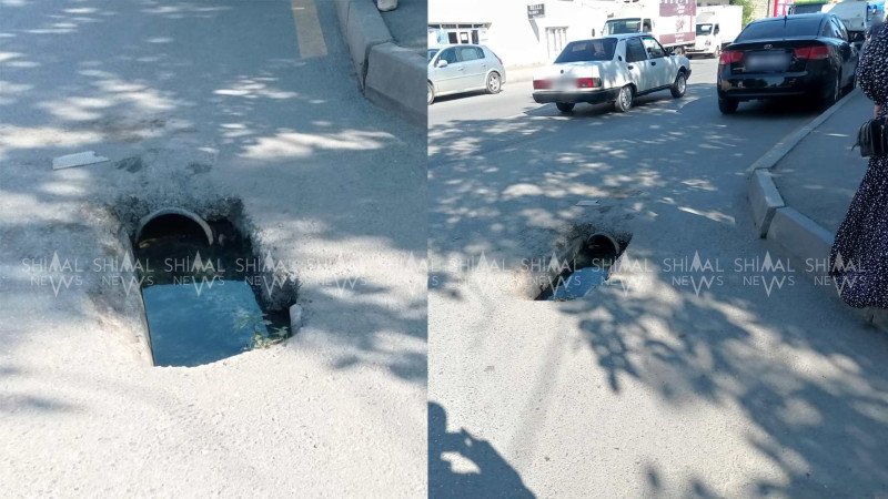 Xudat: yağış sularının kənarlaşdırma quyusu açıqdır