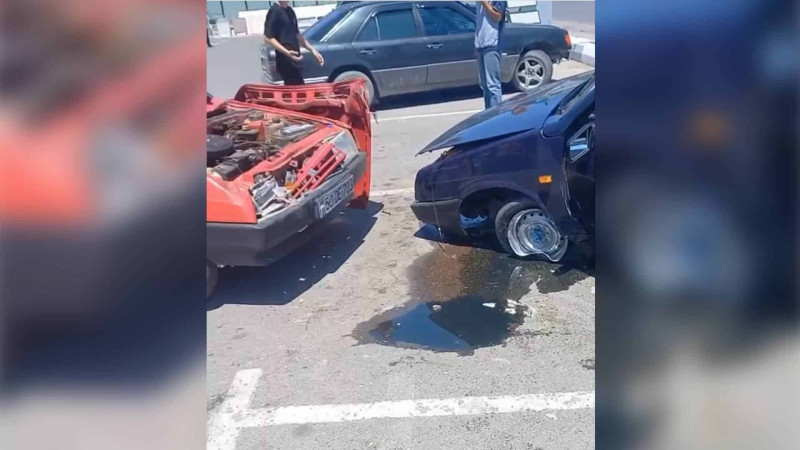 Xaçmazda dayanmış avtomobil qəzaya düşüb - VİDEO