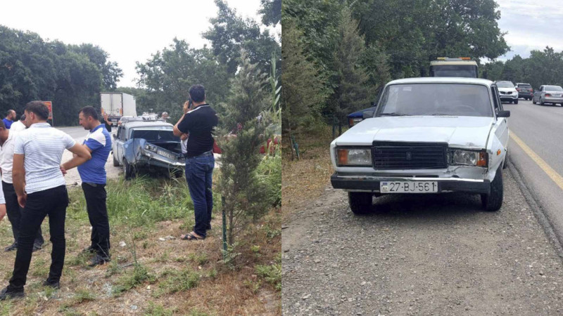 Gəndob-Yalama yolu: avtomobil su arxına yuvarlanıb
