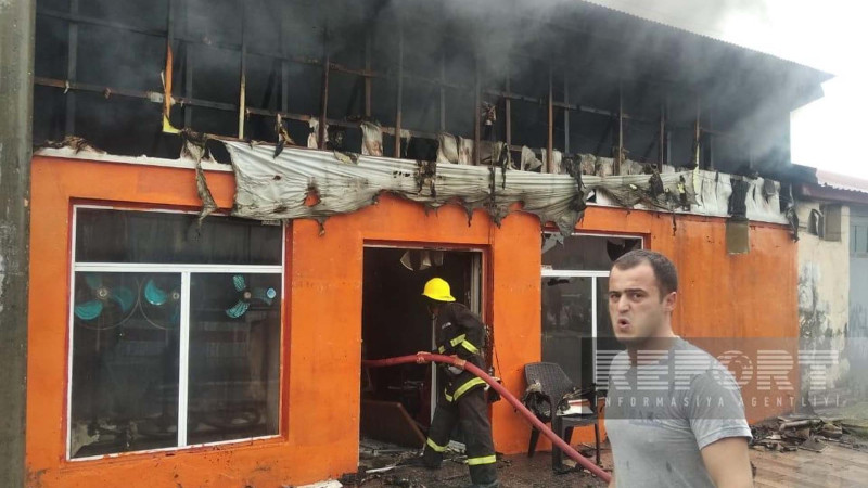 İsmayıllı: Heydər Əliyev prospektində yanğın baş verib -YENİLƏNİB -VİDEO