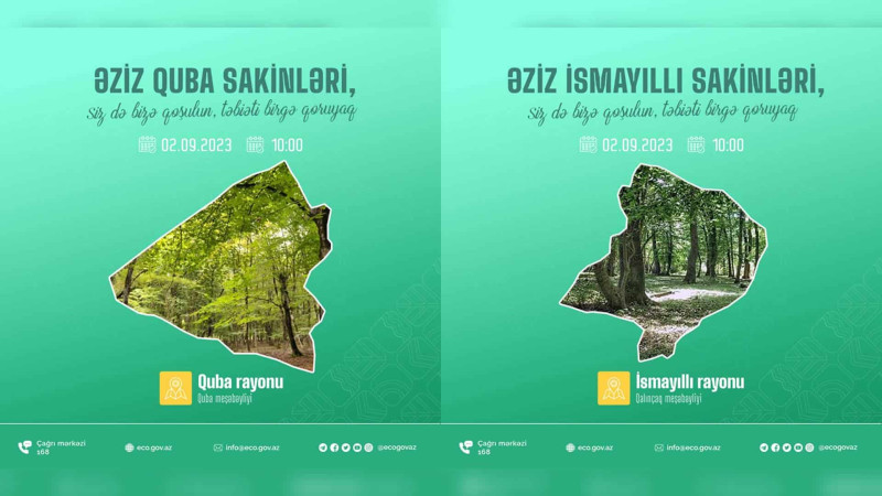 ETSN: Quba və İsmayıllı məşələrinin əraziləri təmizlənəcək