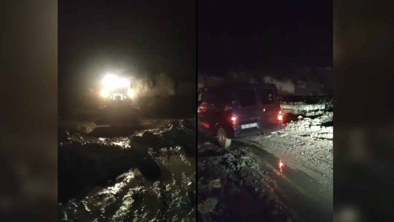 Quba-Xınalıq yolu: dolu və leysan yol infrastrukturuna ziyan vurub