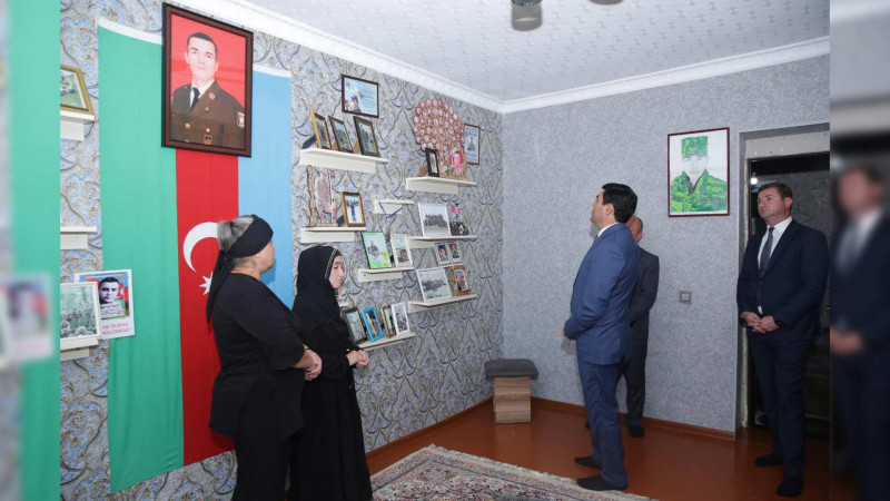 Xaçmaz: əməliyyat olunan şəhid anası ziyarət edilib