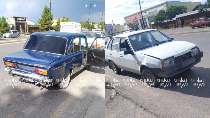 Quba: “Qafqaz oil”in qarşısında avtomobillər toquşub