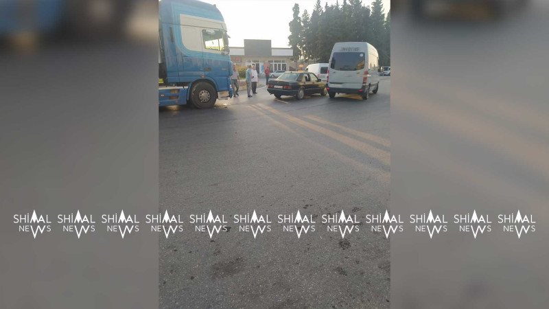 Xaçmaz: “Kamaz” “Mercedes”ə çarpılıb