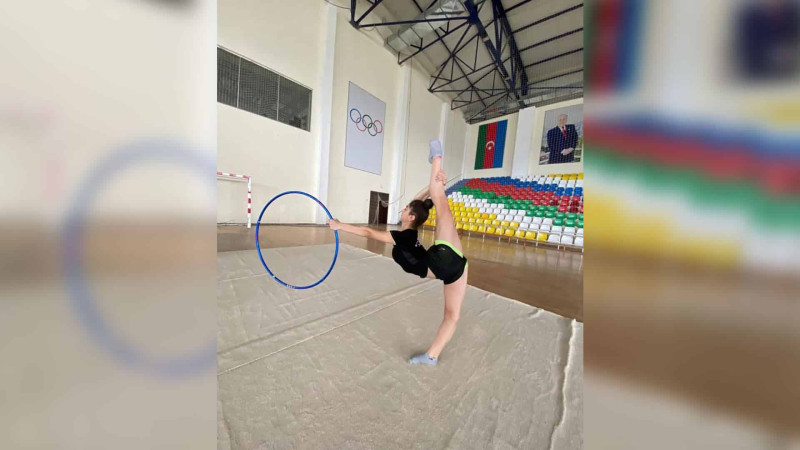 Qusar: 15 yaşlı gimnastımız ölkə çempionatına hazırlaşır