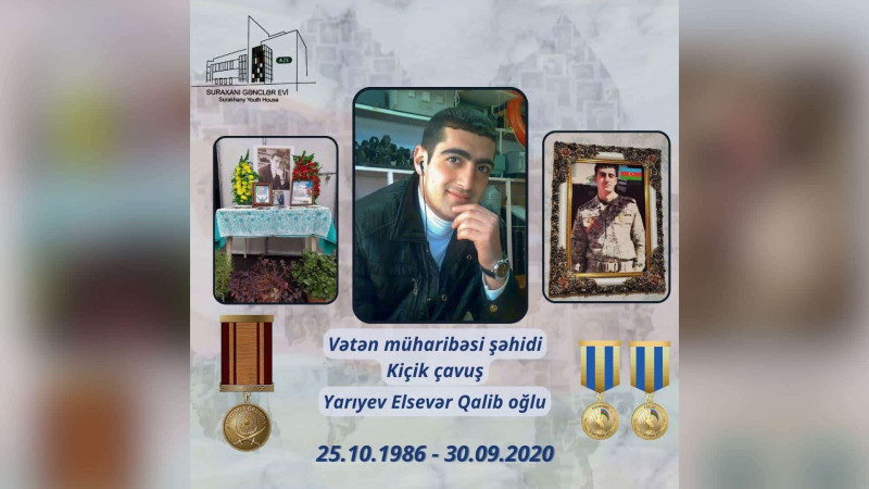 Xaçmaz: çavuş Elsevər Yariyevin şəhid olmasından 3 il ötür