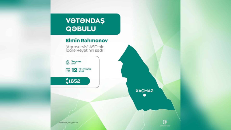 Aqroservis: Xaçmazda vətəndaşlarla görüş keçiriləcək