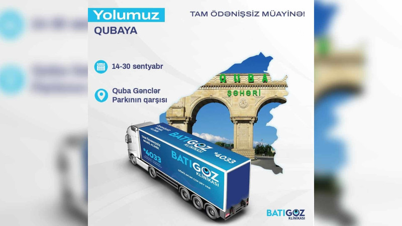 Qubada göz klinikası ödənişsiz müayinə keçirəcək