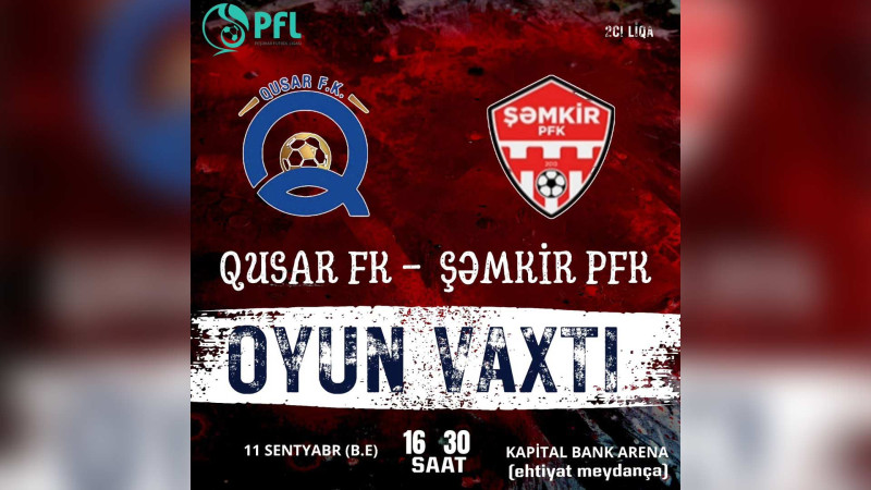 2-ci Liqa: “Qusar” FK ikinci oyununu keçirəcək