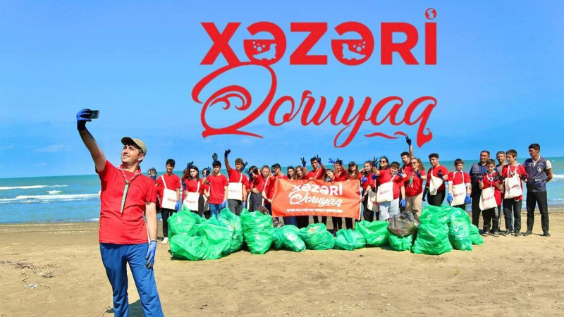 Xaçmaz: Xəzərin sahili tullantılardan təmizlənib