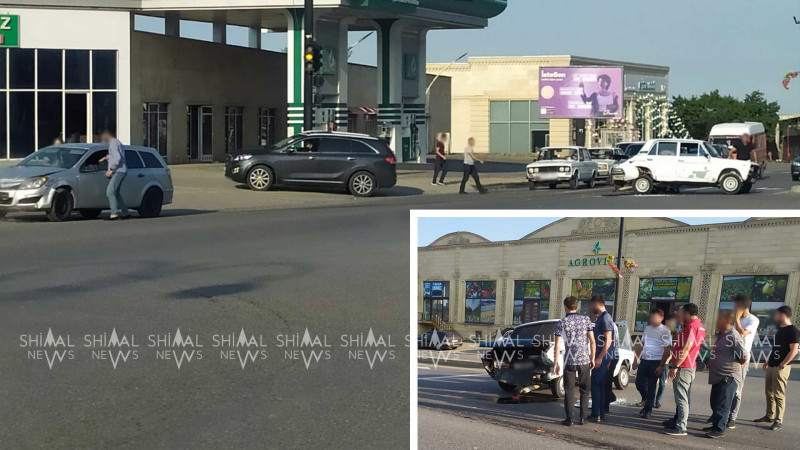 Quba: “Qafqaz oil”in qarşısında 2 avtomobil toqquşub