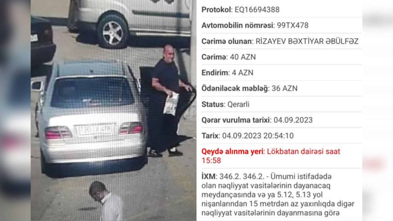 Xaçmaz sakininə yol polisi səbəbsiz cərimə yazıb