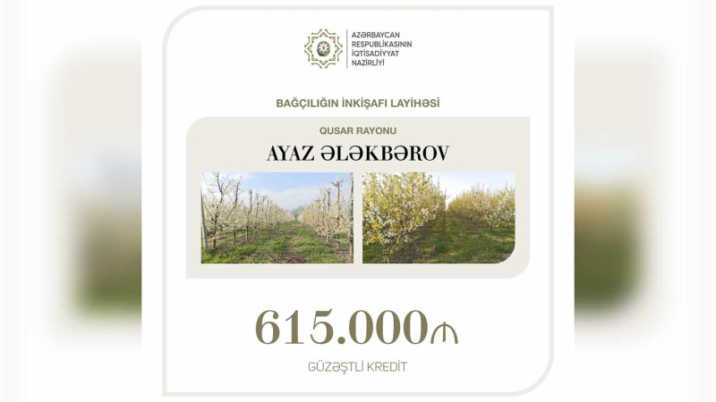 Qusar: yeni iş yerləri yaradan sahibkara 615 min manat təqdim edilib