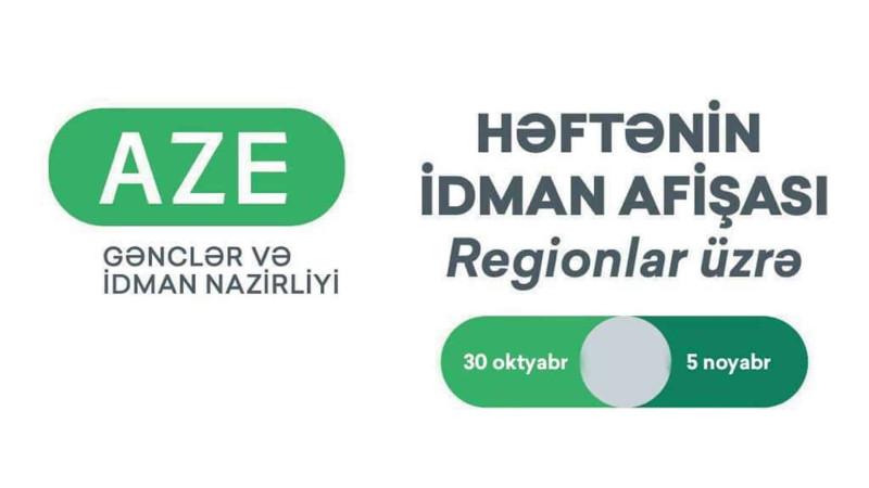 Quba, Qusar və Xaçmazda bu həftə keçiriləcək idman tədbirlərinin cədvəlini təqdim edirik