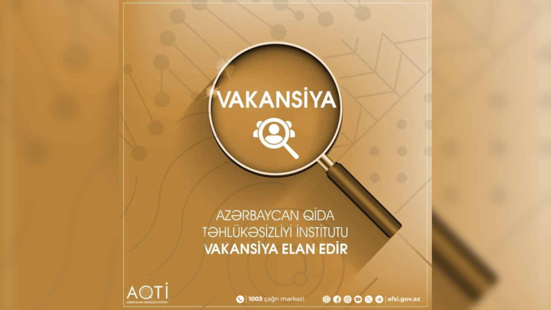 Xaçmaz: Qida Təhlükəsizliyi İnstitutu vakansiya elan edib