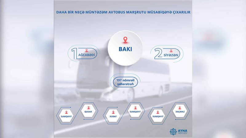 Şimal: şəhərlərarası marşrutlar müsabiqəyə çıxarılır