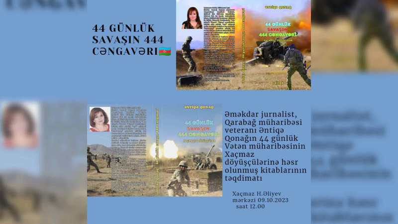 Xaçmaz: Azərbaycanın ilk qadın hərbi jurnalistinin kitabı işıq üzü görəcək