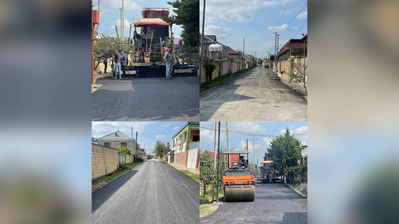 Xaçmazda növbəti küçələr asfaltlanır