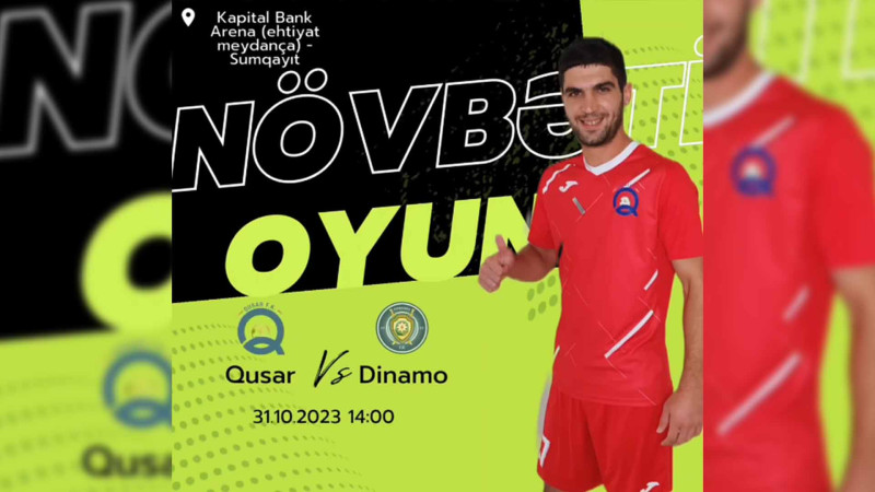 Futbol: “Qusar” FK Sumqayıtda matç keçirəcək
