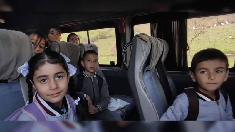 Quba: məktəblilər üçün əlavə avtobus ayrılıb - VİDEO