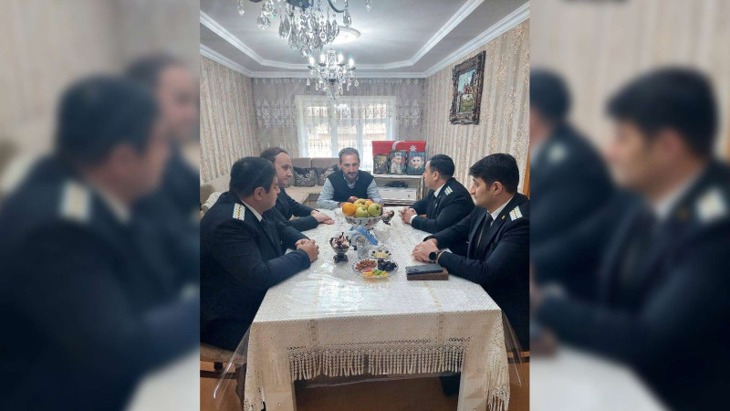 Xaçmazda şəhid gizir Ceyhun Şıxəliyevin ailəsi ziyarət olunub