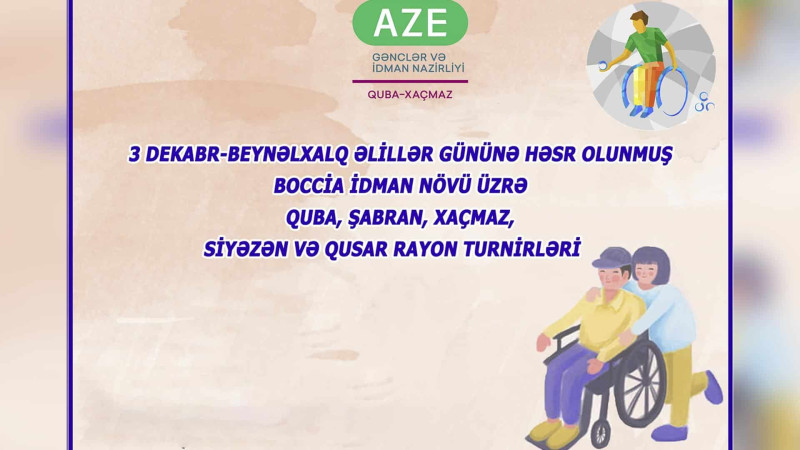 Şimal: boccia idman növü üzrə turnirlər keçiriləcək
