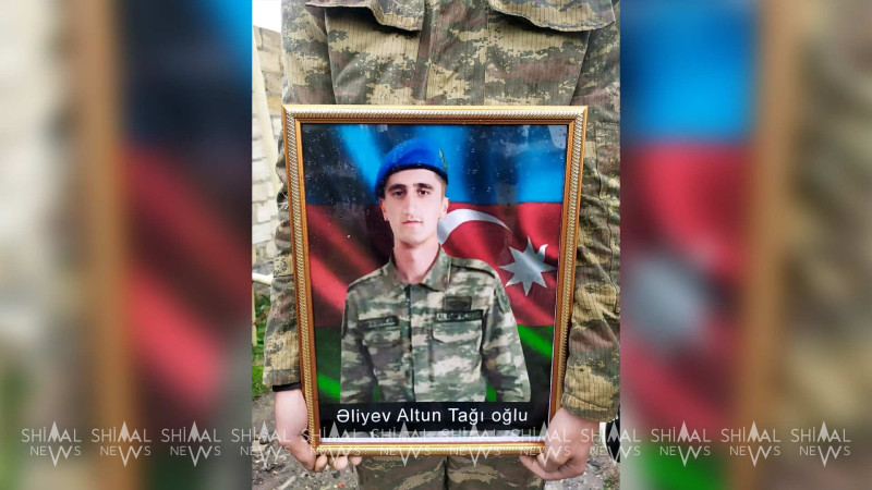 Quba: şəhid Altun Əliyevin 40 mərasimi keçirilir