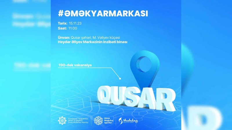 Qusarda əmək yarmarkası keçiriləcək