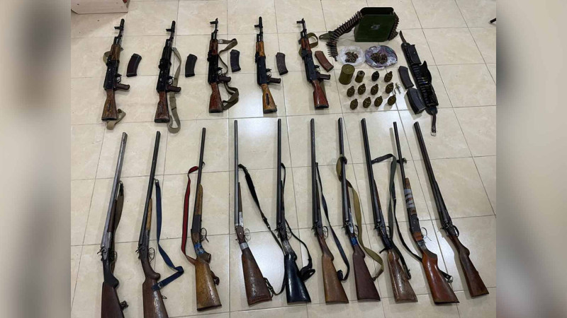 Quba: 5 ədəd silah və çox sayda sursat tapılıb