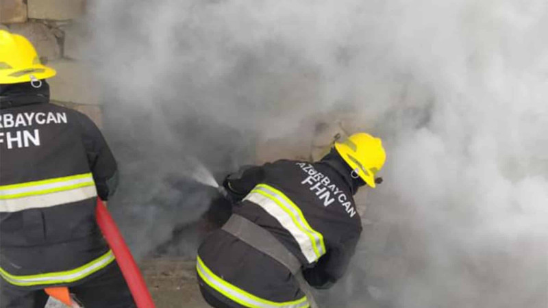 Xaçmazda yanğın qeydə alınıb